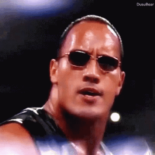 WWE The Rock Eyebrow Raise GIF