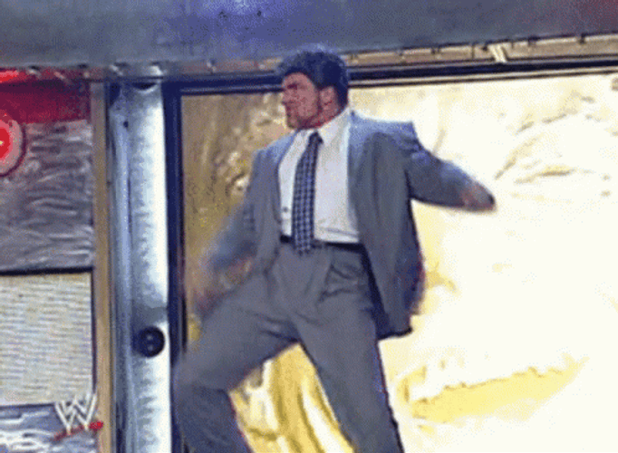 WWE Vince Mcmahon Jumpy Famous Walk GIF