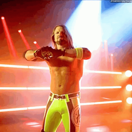 WWE Wrestler AJ Styles Pose GIF