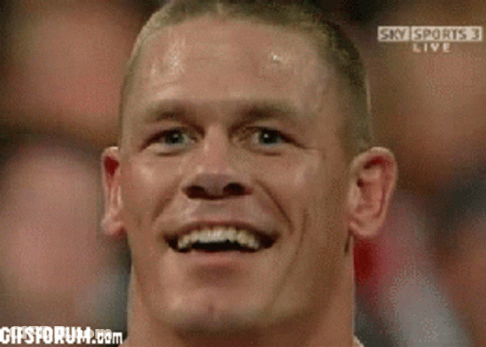 WWE Wrestler John Cena Sudden Realization Face GIF