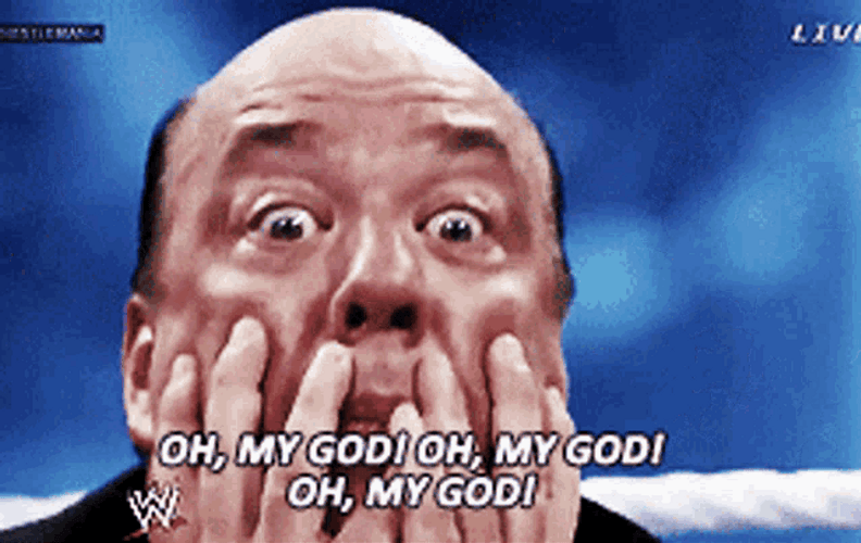 WWE Wrestler Paul Heyman Shocked Oh My God GIF