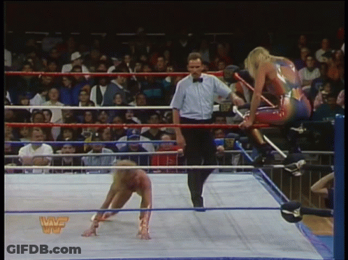 WWE Wrestling Match Broadcast GIF