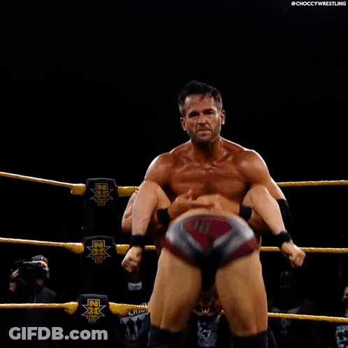 WWE Wrestling Match In Front Of Crowd GIF