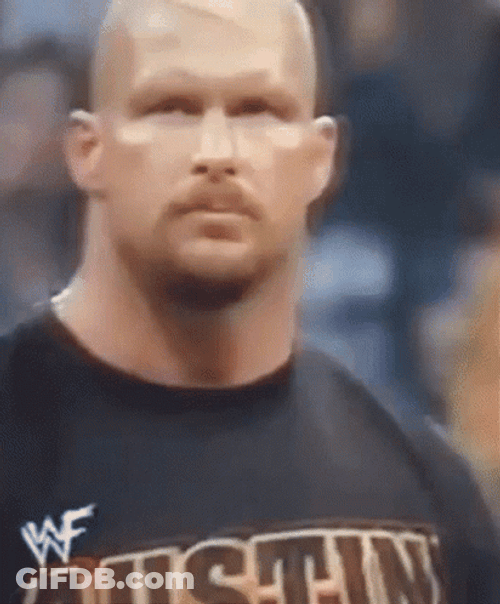 WWF Stone Cold Steve Austin Not Amused GIF