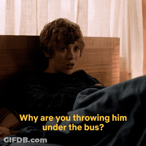 Wyatt Oleff Why Are You Throwing Him Under The Bus GIF