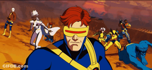 X-Men Group Including Cyclops And Storm GIF