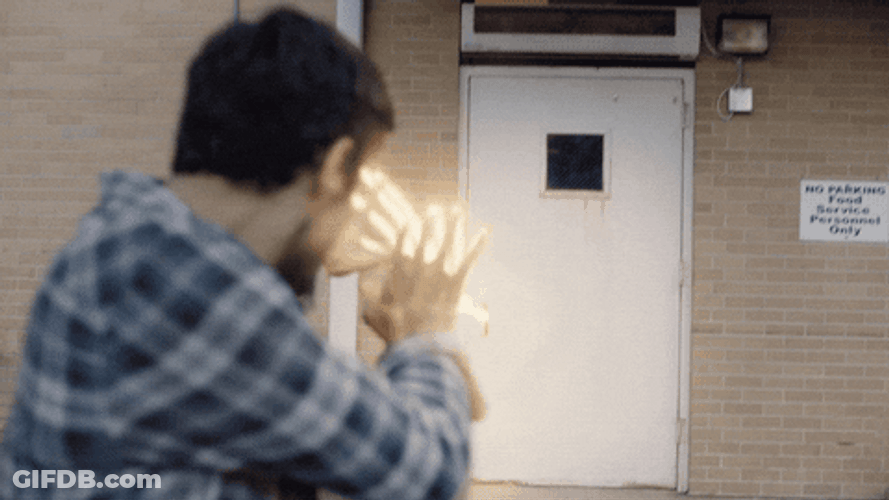 X-Men Marvel Laser Door GIF