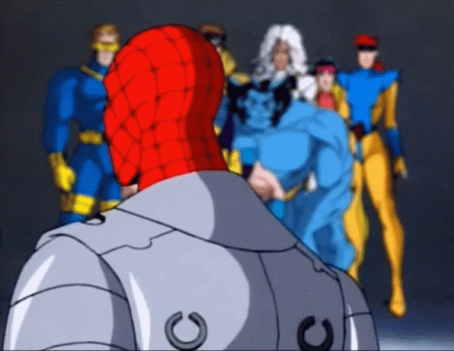 X-Men Rogue Spiderman GIF