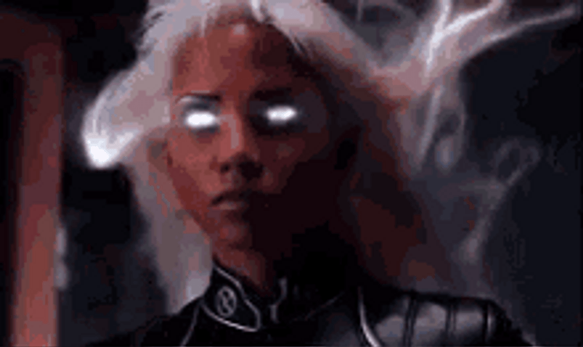 X-Men Storm Neon White Eyes GIF