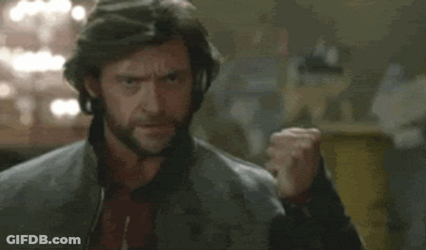 X-Men Wolverine Angry Claws GIF