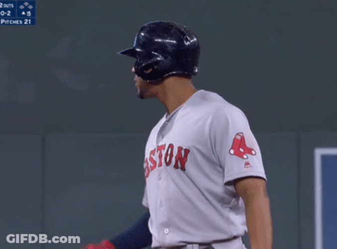 Xander Bogaerts Signing Across GIF