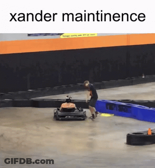 Xander Maintenance Race Car GIF