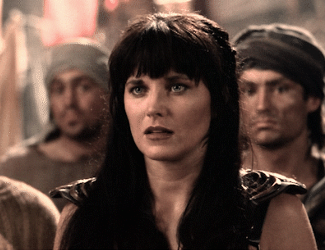 Xena Eyeroll Reaction GIF