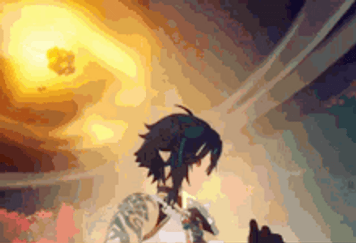 Xiao Protecting Themselves GIF