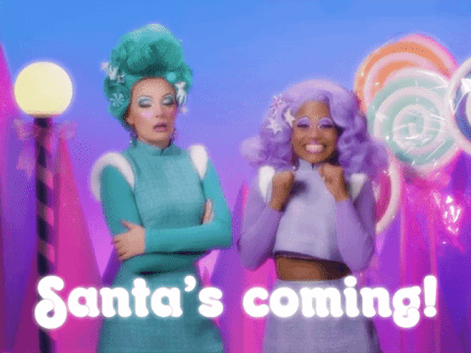 Xmas Happy Holiday Santa Is Coming GIF