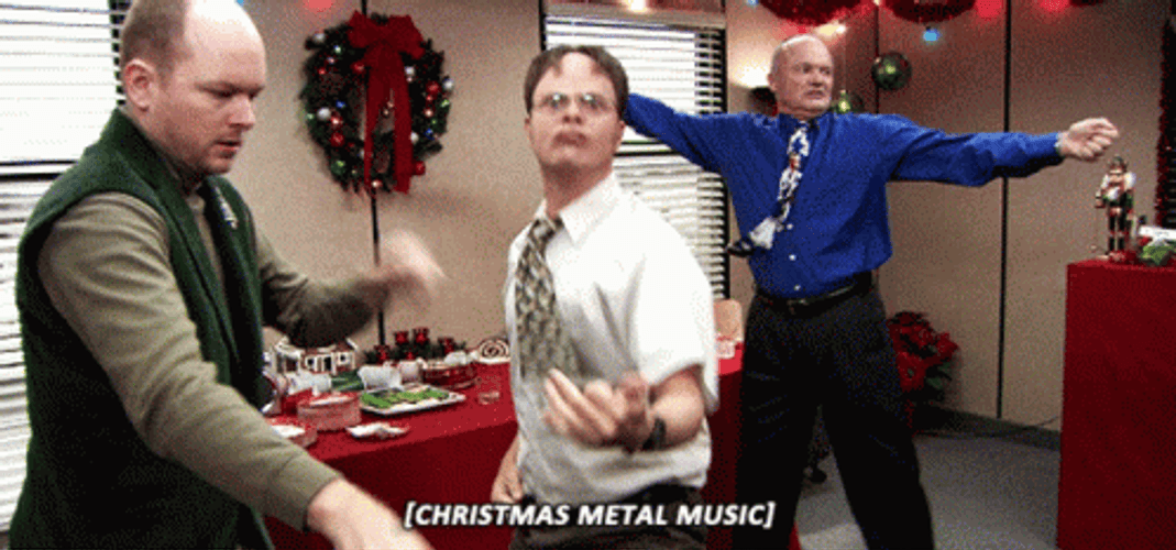 Xmas Metal Headbang Music GIF
