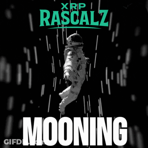 XRP Rascalz Mooning Astronaut Poster GIF