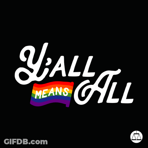 Y All Means All On Black Background GIF