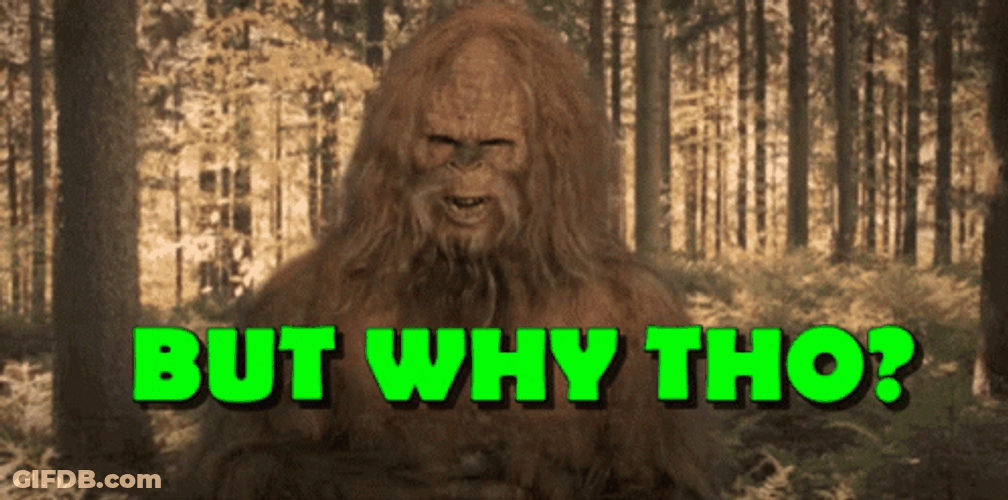 Y Tho Person Wearing Sasquatch Costume GIF