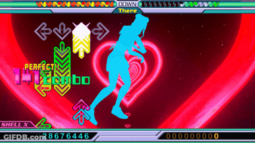 Y2k Classic Dance Revolution Heart GIF