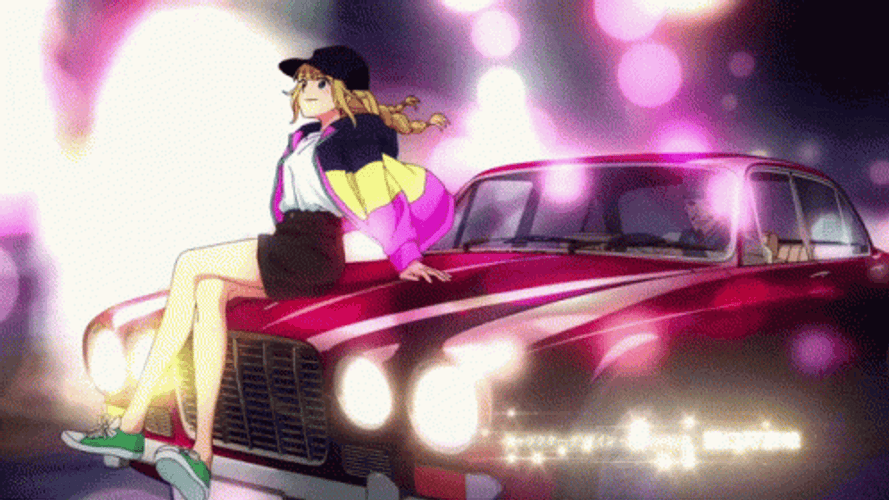 Ya Boy Kongming Eiko In Front Of Car GIF