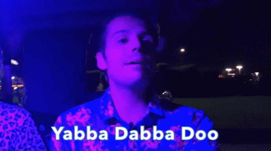 Yabba Dabba Doo Drunk Couple GIF
