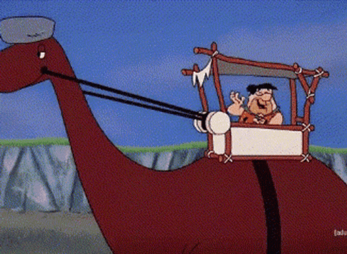 Yabba Dabba Doo Fred Flintstone Getting Sucked GIF
