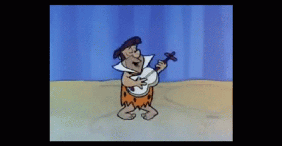 Yabba Dabba Doo Fred Flintstone Guitar GIF