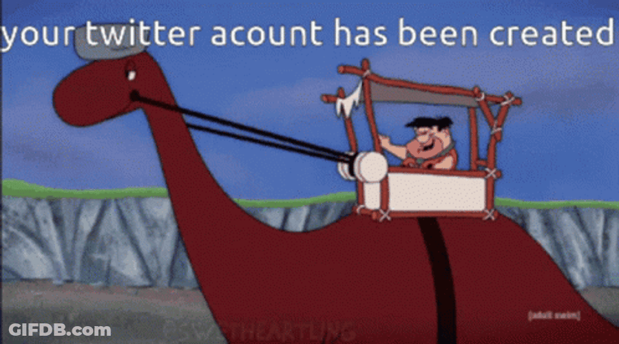 Yabba Dabba Doo Twitter Account Created GIF