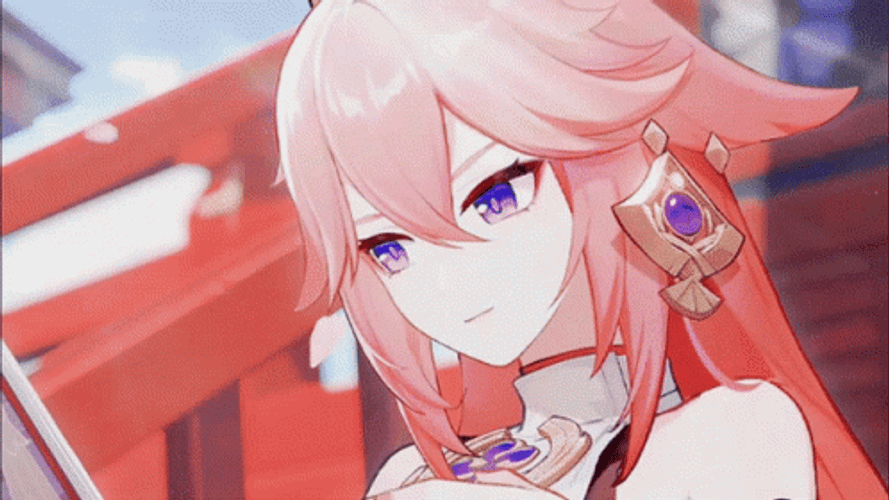 Yae Miko Banner Genshin Impact GIF