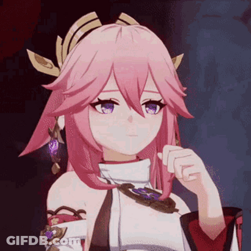 Yae Miko Cute Girl Laugh GIF