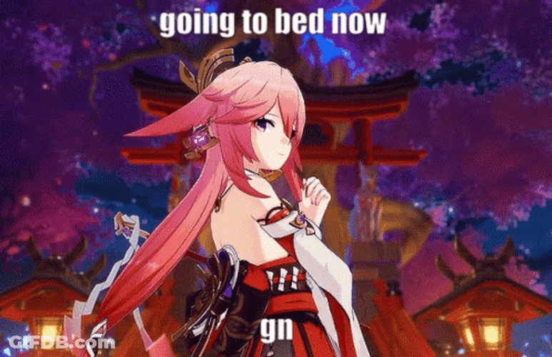 Yae Miko Go To Bed GIF