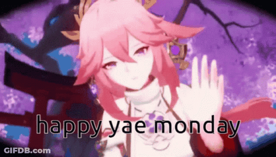 Yae Miko Happy Yae Monday GIF