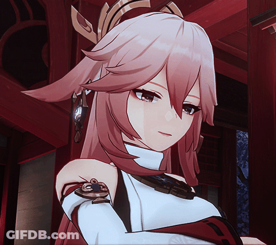 Yae Miko Kawaii Aesthetic GIF