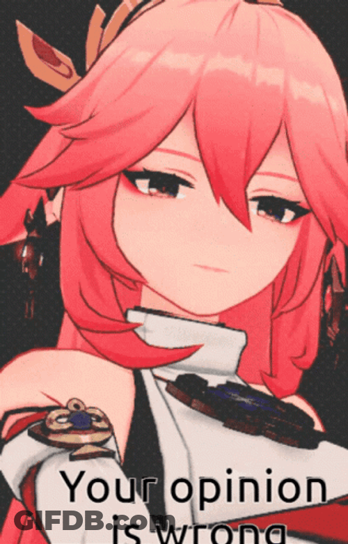 Yae Miko Your Opinion Is Wrong GIF