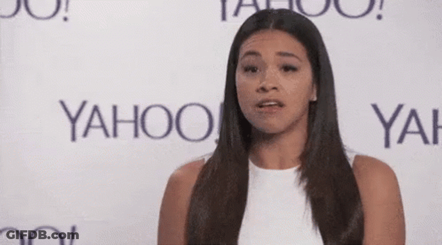 Yahoo Background Written On Gina Rodriguez GIF
