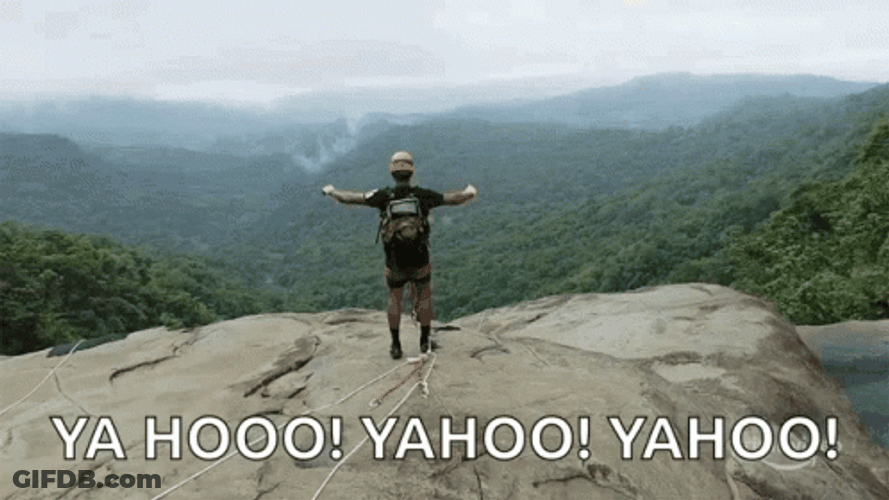 Yahoo By Man In The Peak Mountain GIF