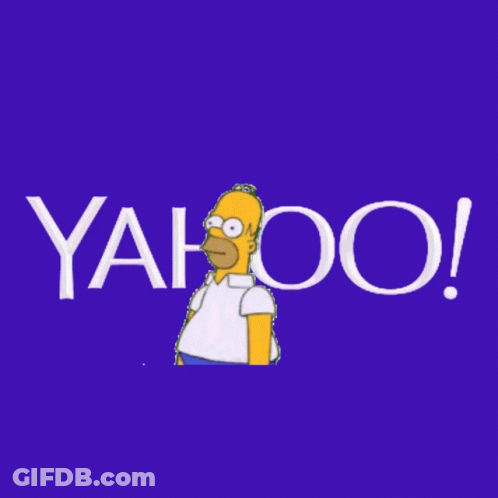 Yahoo Logo With Homer Simpson GIF