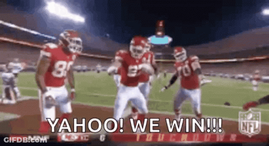 Yahoo We Win Travis Kelce Team GIF