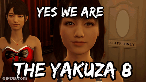 Yakuza 8 Poster Woman In Red Dress GIF