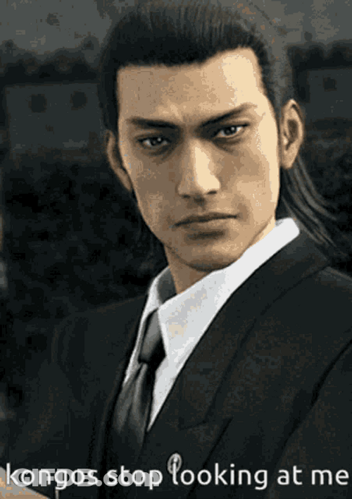 Yakuza Akira Nishikiyama Looking Away GIF