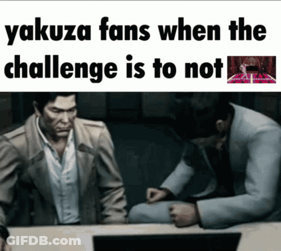 Yakuza Fans Challenge Walk Away Meme GIF