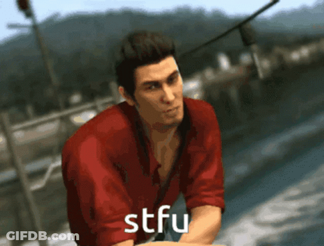 Yakuza Kiryu Kazuma STFU Thumbs Up GIF