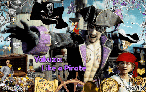 Yakuza Like A Pirate Man In Pirate Costume GIF
