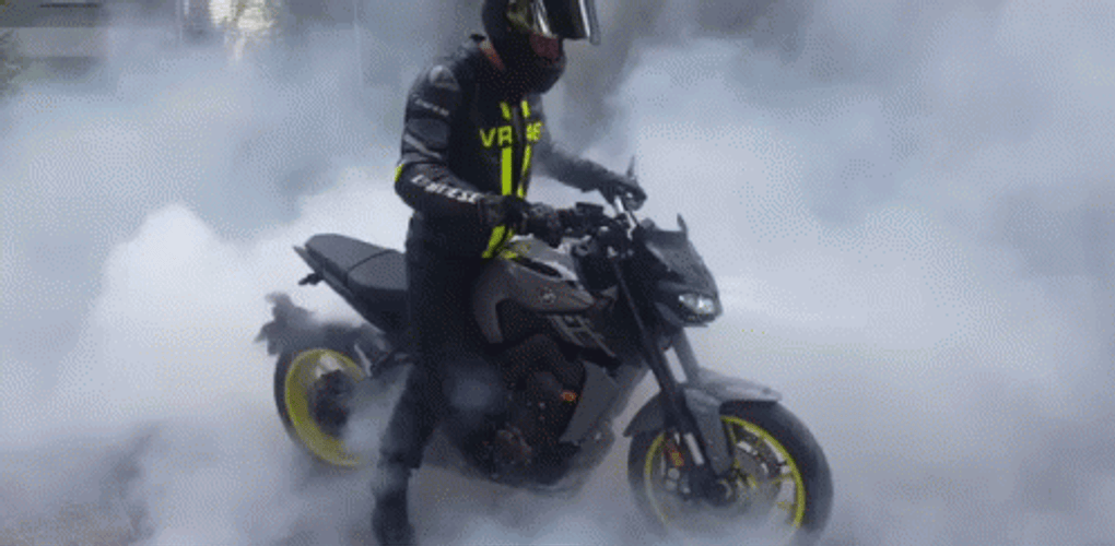 Yamaha MT 09 Burnout GIF