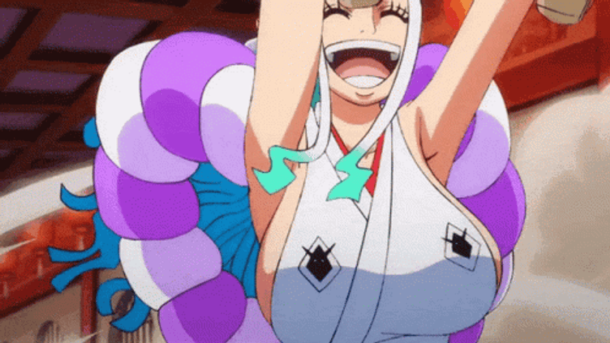 Yamato Carrying Luffy GIF