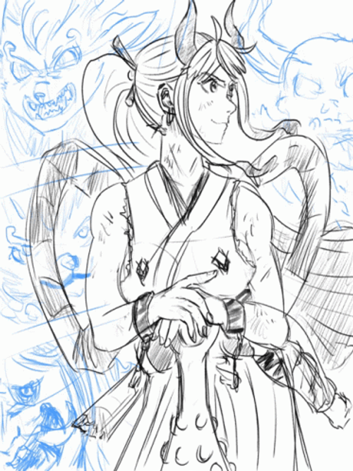 Yamato Step By Step Art GIF