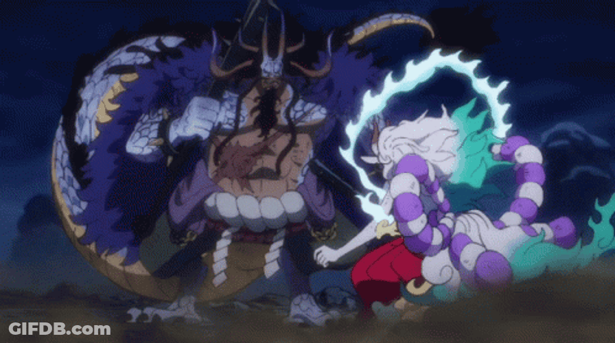 Yamato Versus Kaido Scene GIF