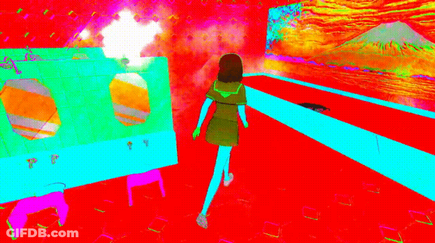 Yandere Simulator Anime Girl Escape Maze GIF