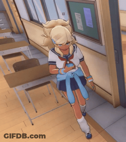 Yandere Simulator Anime Girl Texting GIF